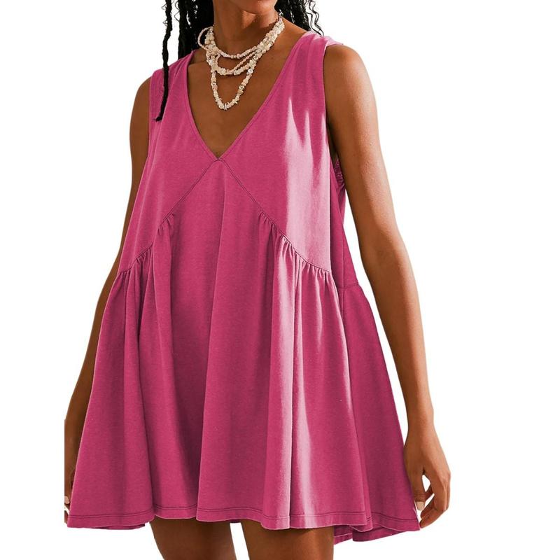 DANNA™ - Casual Women’s V-Neck Tank Dress with Flared A-Line