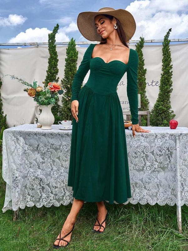 HOLLY™ - Elegant Ruched Tie-Back Sweetheart Neck A-Line Dress for Parties