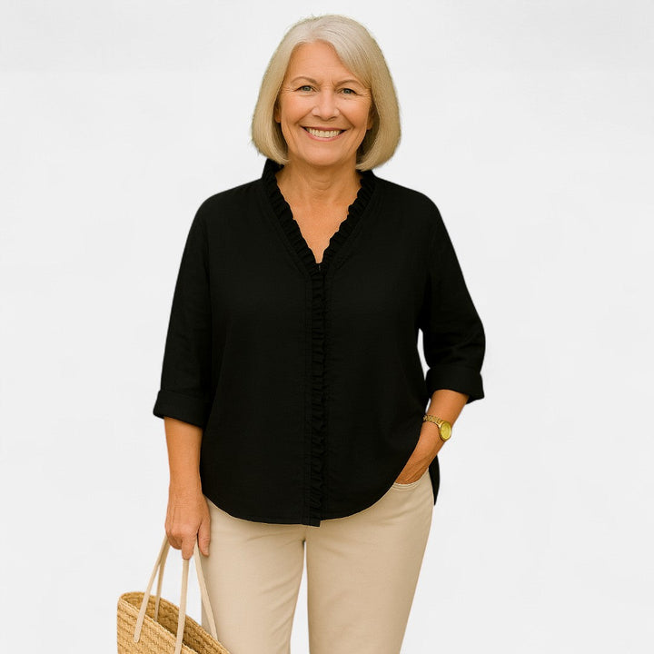 Lianhua™ - Cozy blouse with ruffles