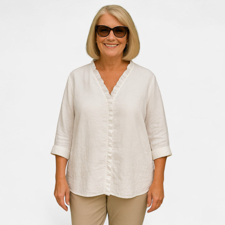 Lianhua™ - Cozy blouse with ruffles