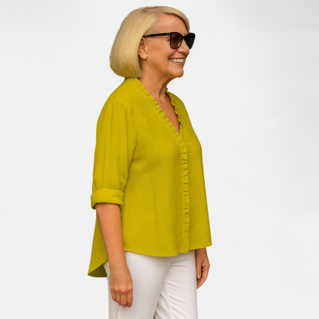 Lianhua™ - Cozy blouse with ruffles