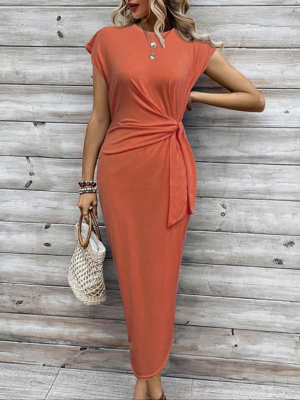 MATILDA™ - Casual Short Sleeve Dress with Knot Detail for Vacations